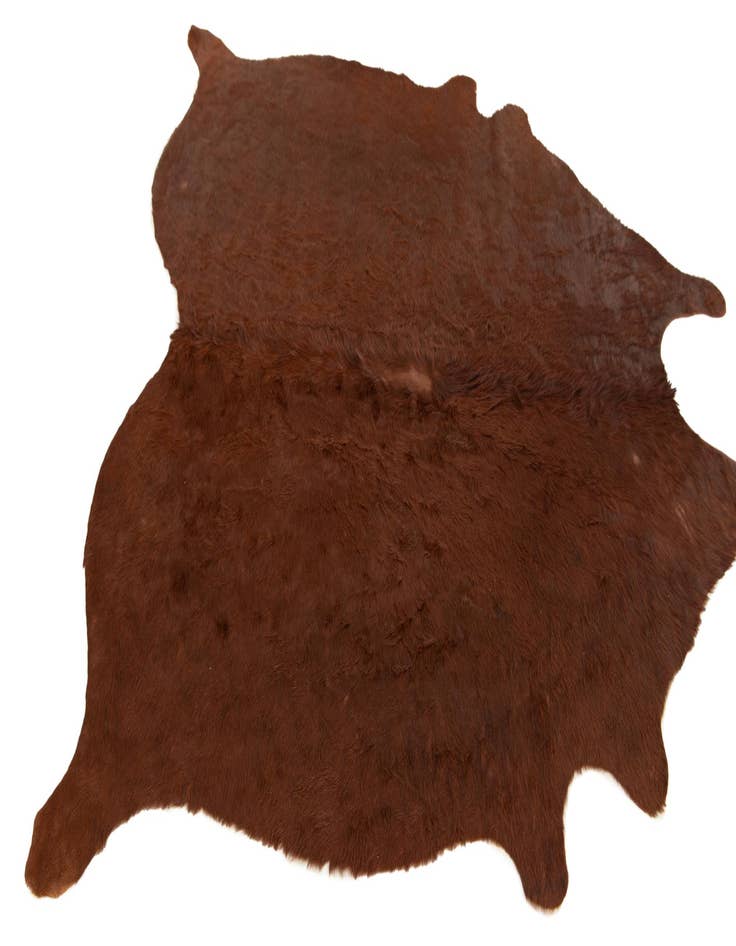 Detail image of 5' 4 x 5' 4 Cowhide Leather Square Rug