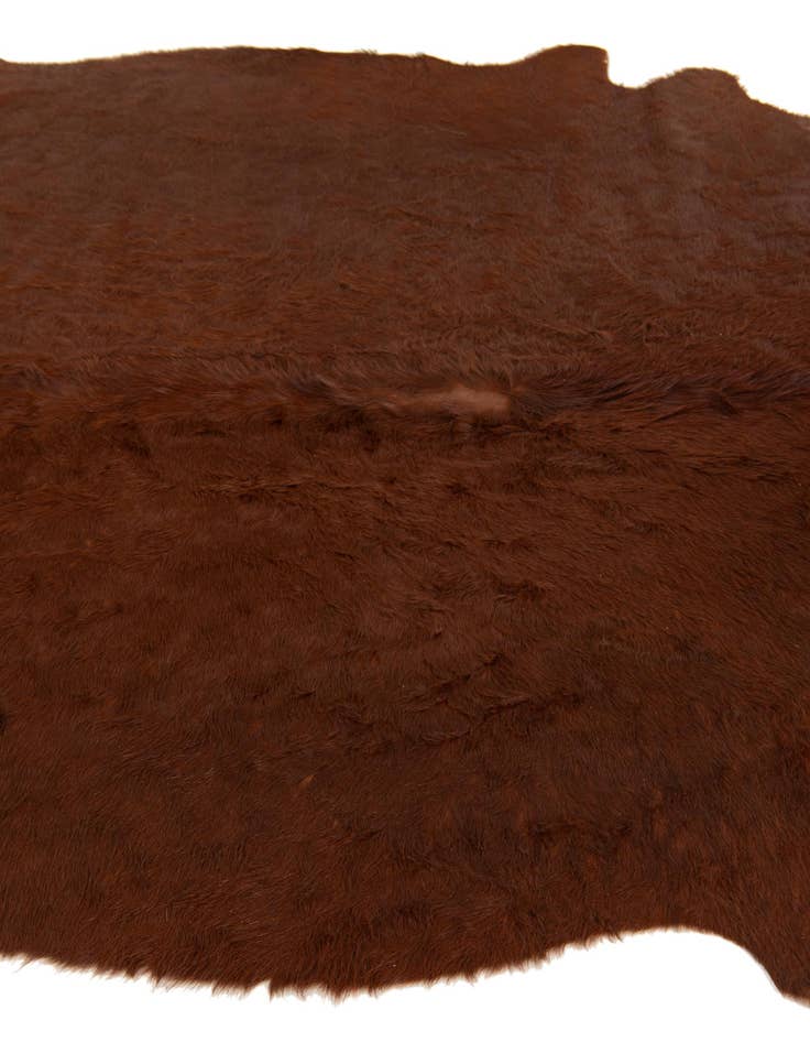 Detail image of 5' 4 x 5' 4 Cowhide Leather Square Rug