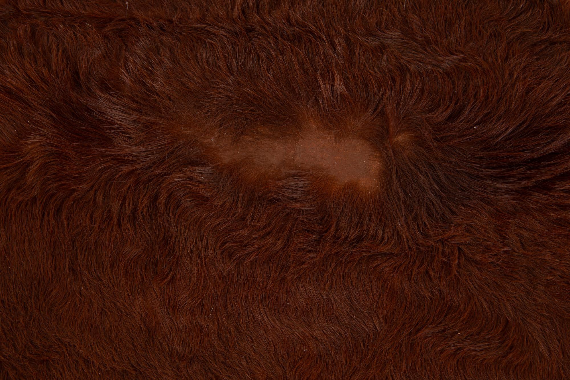 5' 4 x 5' 4 Cowhide Leather Square Rug