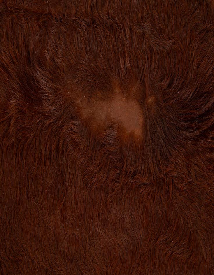 Detail image of 5' 4 x 5' 4 Cowhide Leather Square Rug