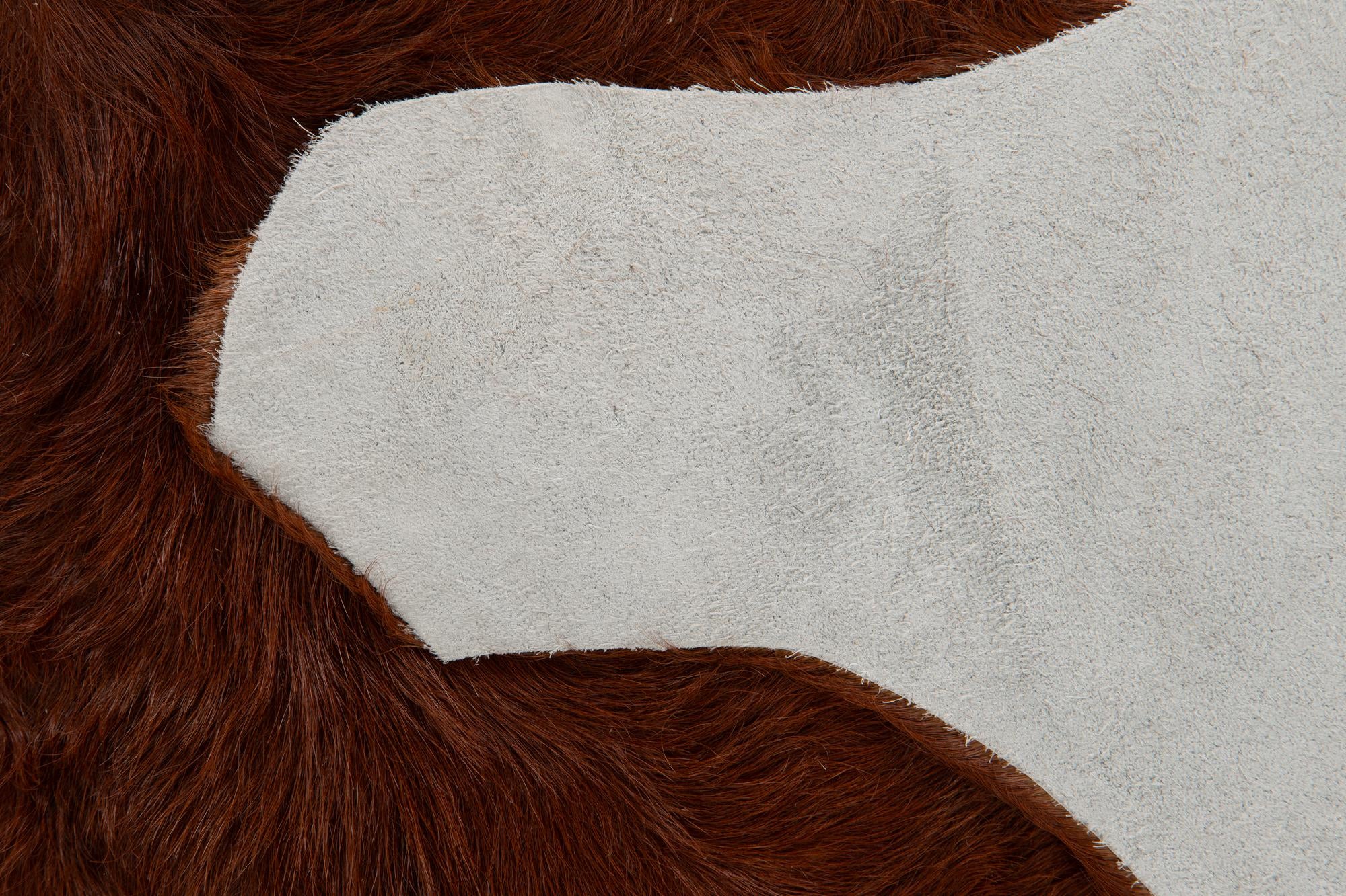 5' 4 x 5' 4 Cowhide Leather Square Rug