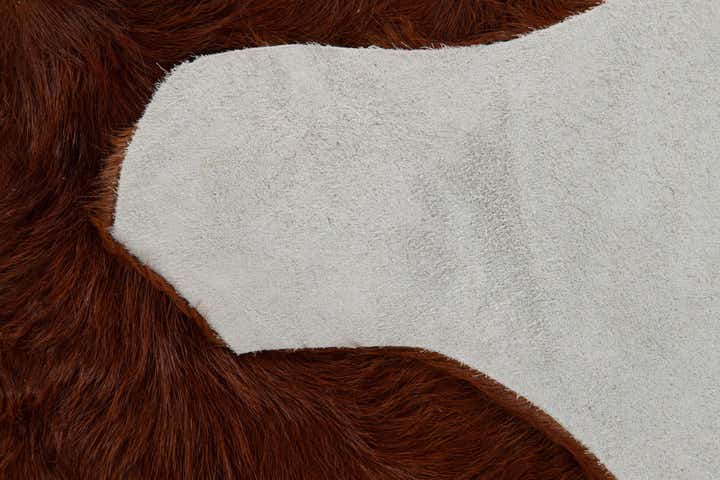 5' 4 x 5' 4 Cowhide Leather Square Rug