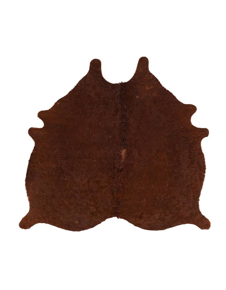 Detail image of 5' 4 x 5' 4 Cowhide Leather Square Rug