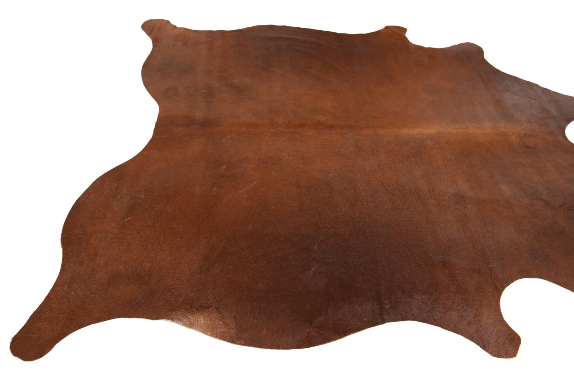 6' 6 x 6' 11 Cowhide Leather Square Rug
