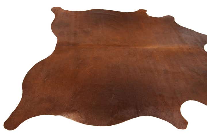 6' 6 x 6' 11 Cowhide Leather Square Rug
