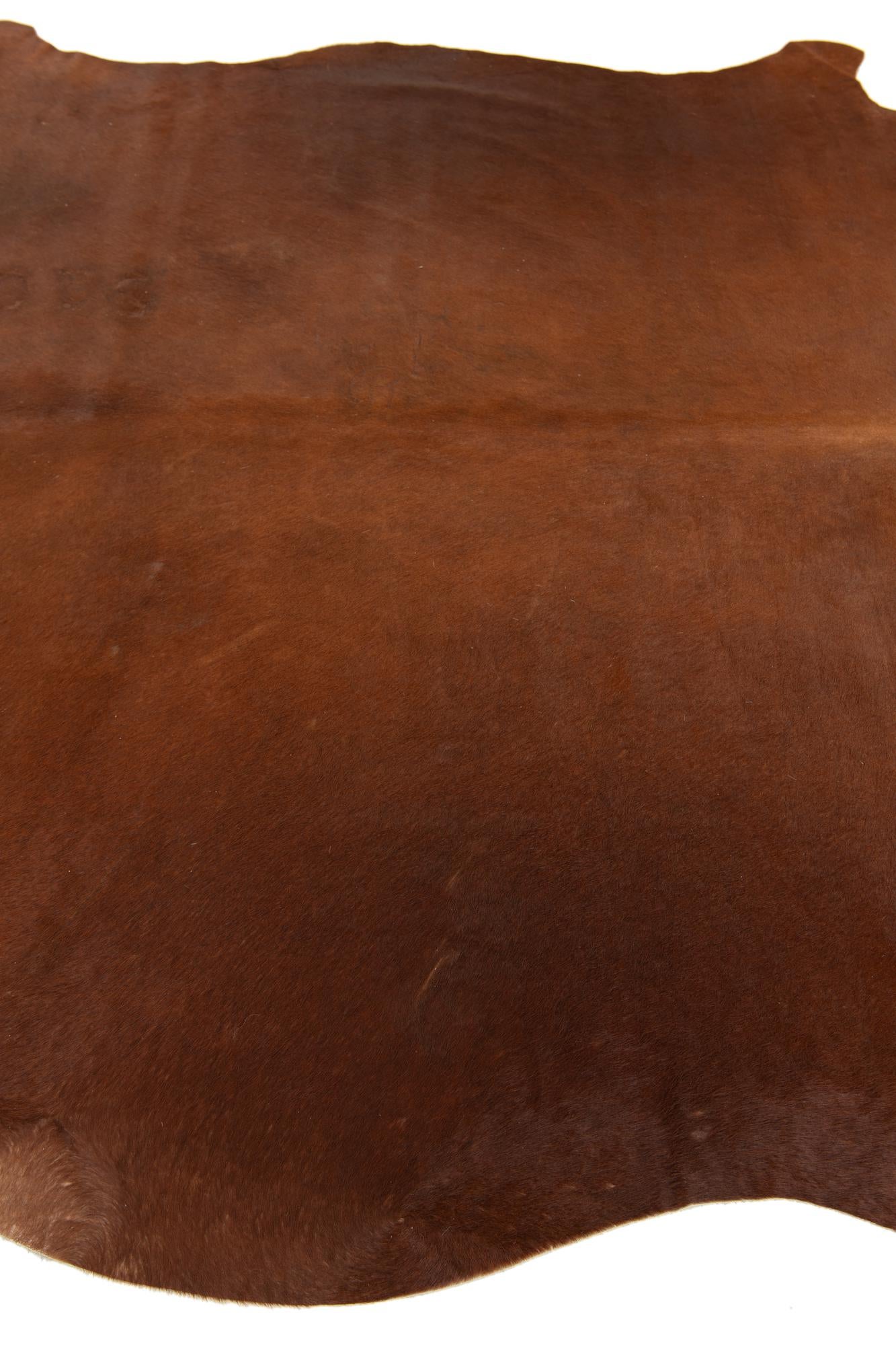 6' 6 x 6' 11 Cowhide Leather Square Rug