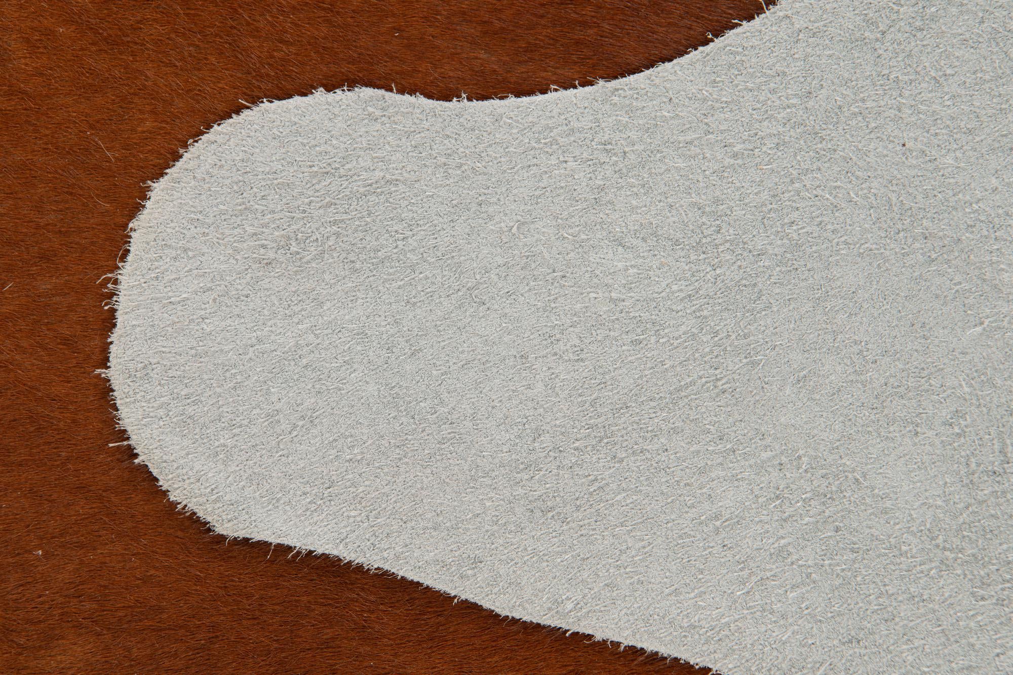 6' 6 x 6' 11 Cowhide Leather Square Rug