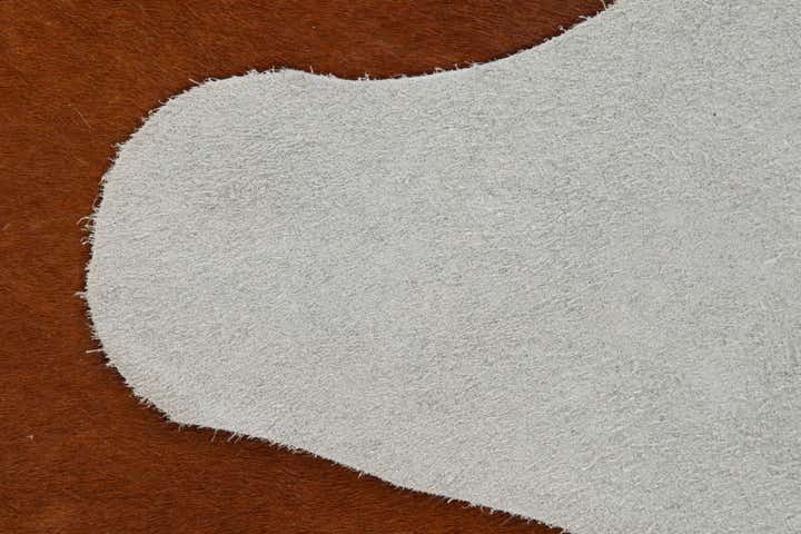 6' 6 x 6' 11 Cowhide Leather Square Rug