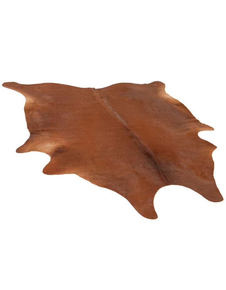 6' 7 x 6' 10 Cowhide Leather Square Rug
