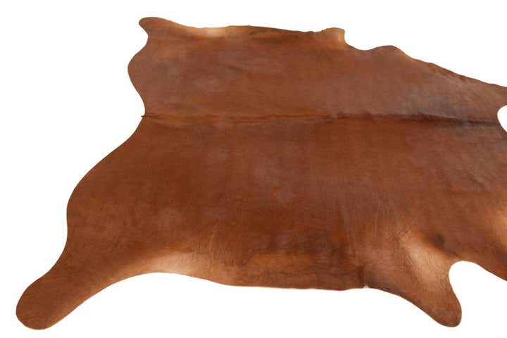6' 7 x 6' 10 Cowhide Leather Square Rug
