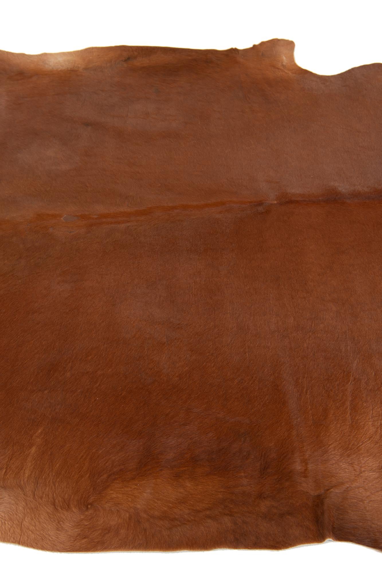6' 7 x 6' 10 Cowhide Leather Square Rug