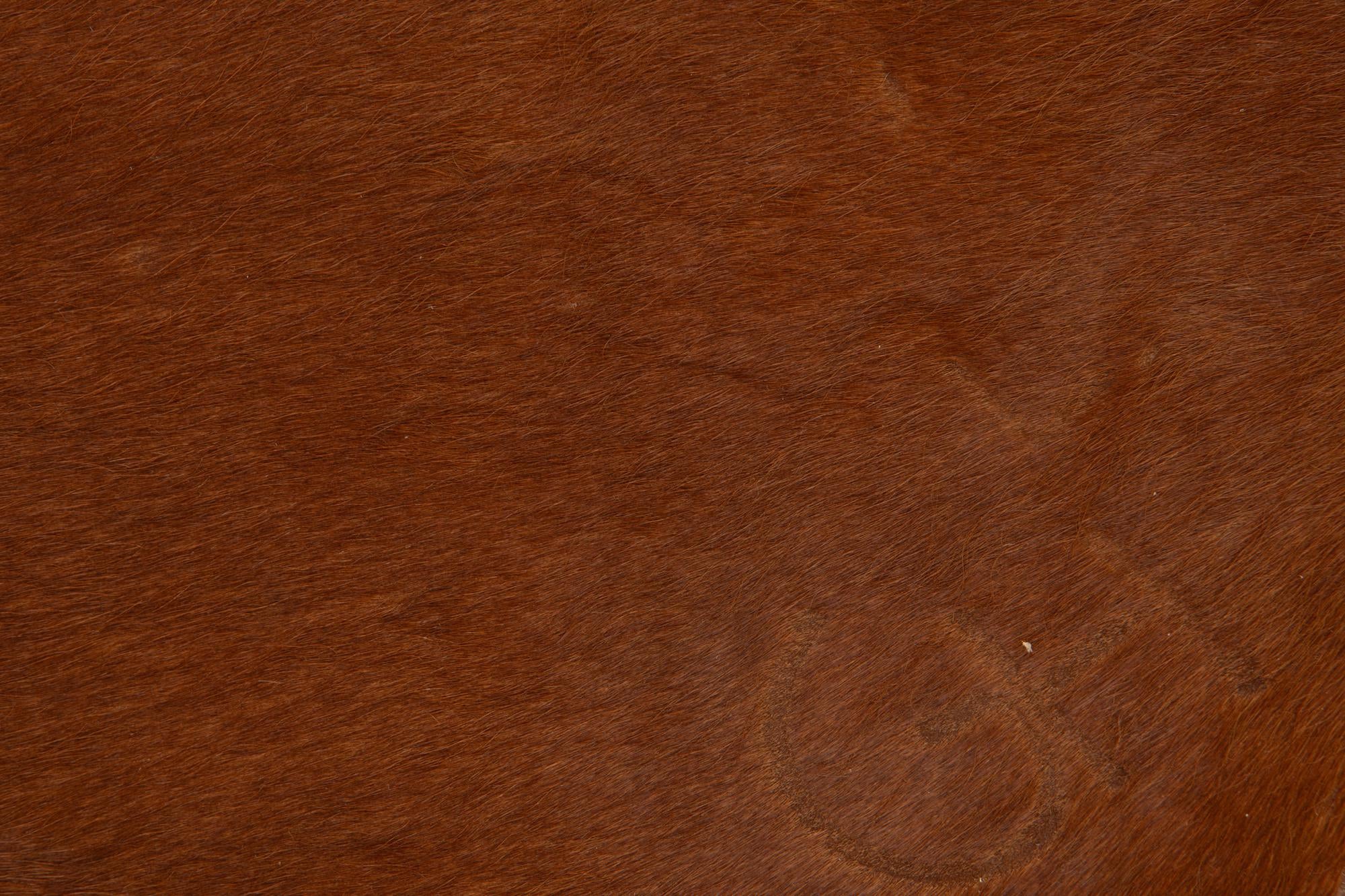 6' 7 x 6' 10 Cowhide Leather Square Rug