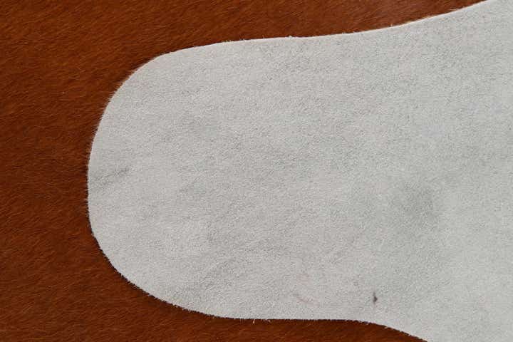 6' 7 x 6' 10 Cowhide Leather Square Rug