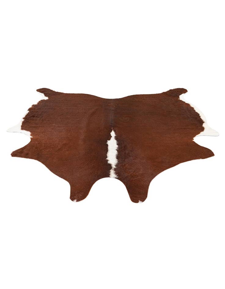 Detail image of 6' 1 x 6' 1 Cowhide Leather Square Rug