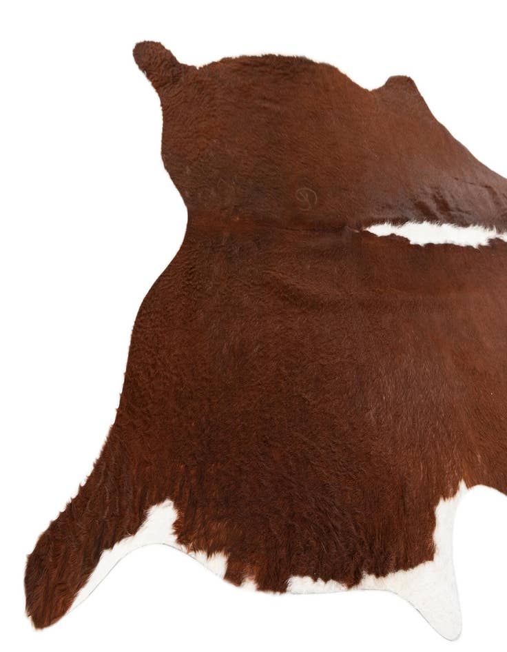 Detail image of 6' 1 x 6' 1 Cowhide Leather Square Rug
