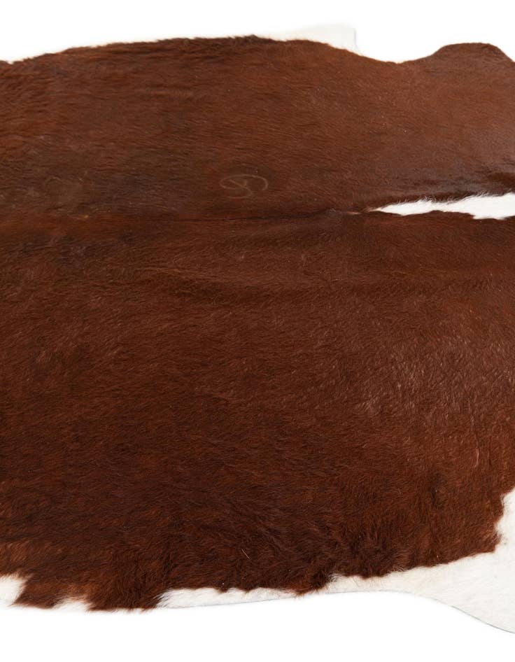 Detail image of 6' 1 x 6' 1 Cowhide Leather Square Rug