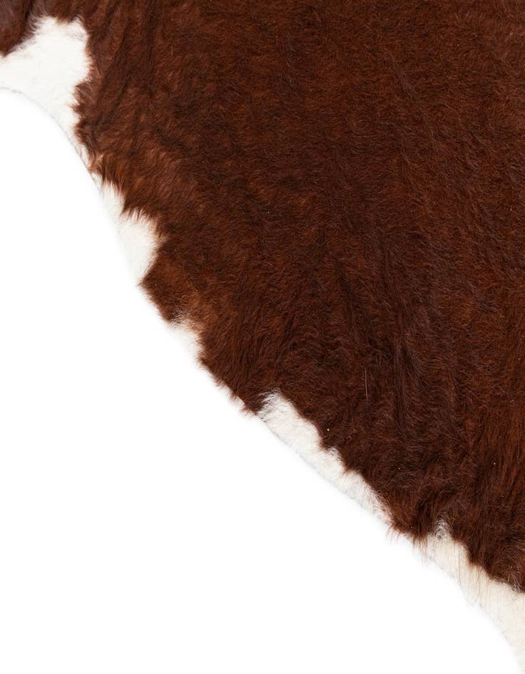 Detail image of 6' 1 x 6' 1 Cowhide Leather Square Rug