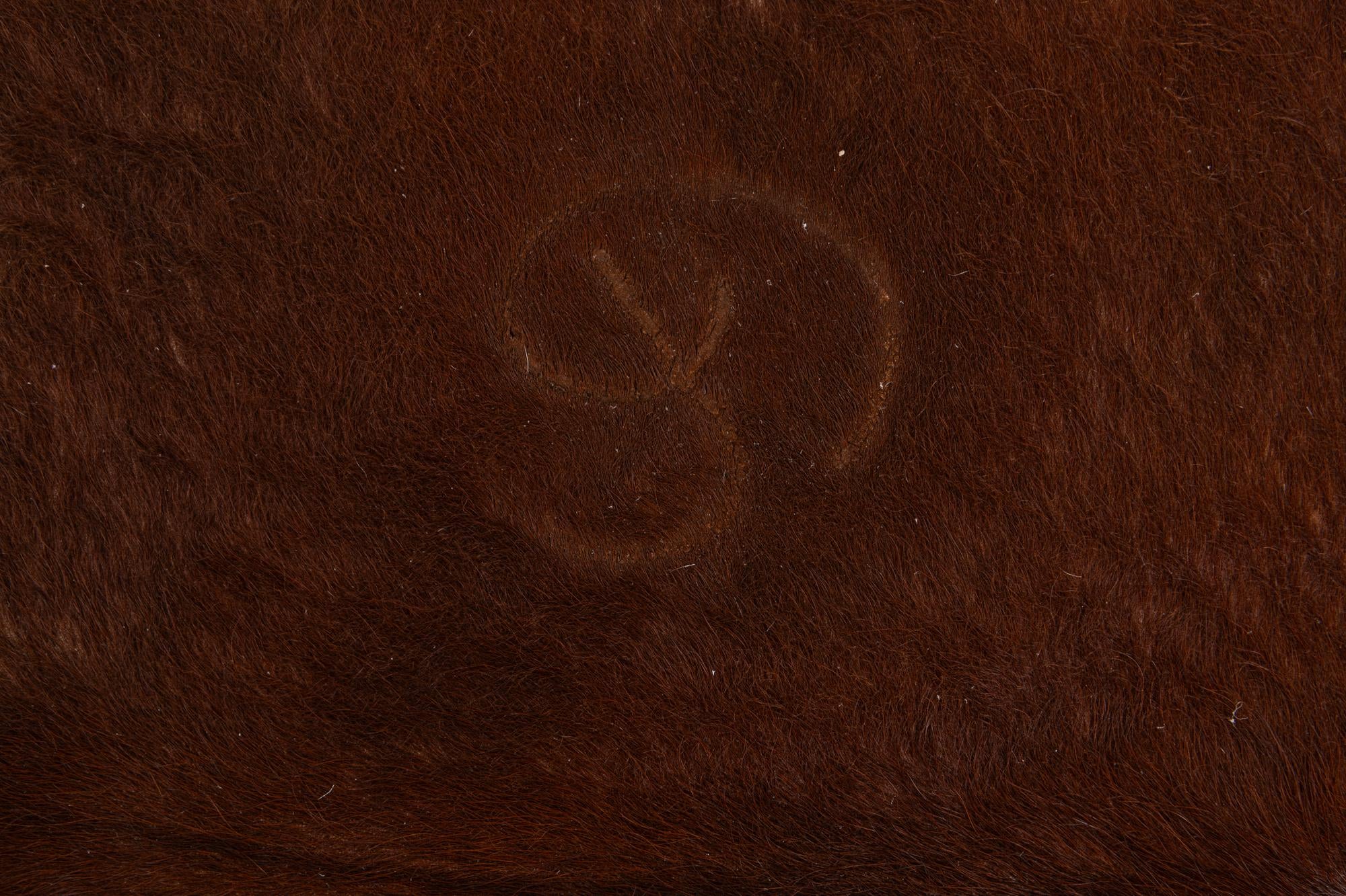 6' 1 x 6' 1 Cowhide Leather Square Rug