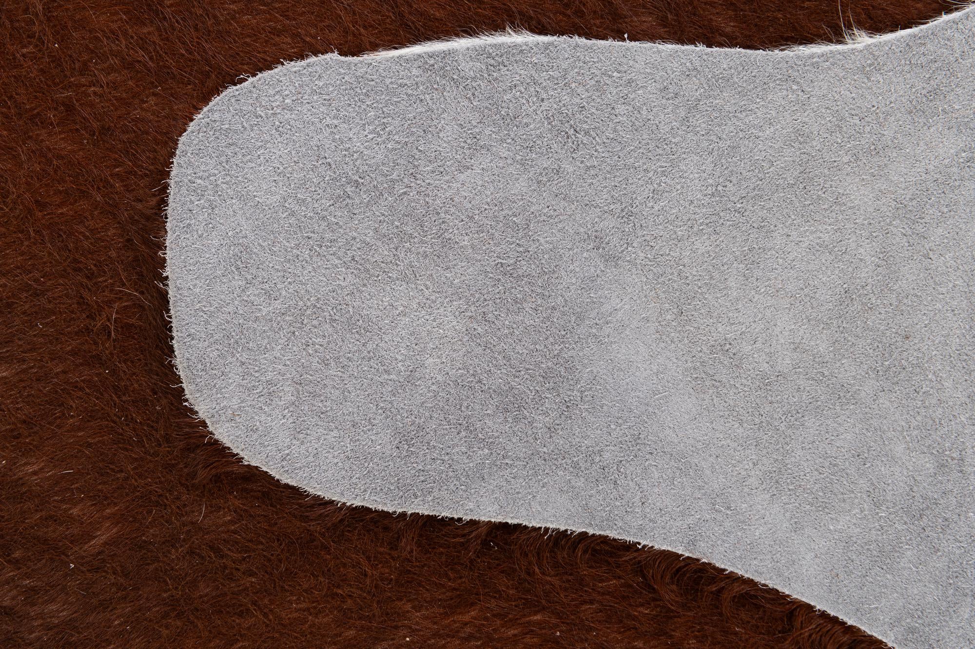 6' 1 x 6' 1 Cowhide Leather Square Rug