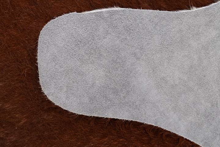 6' 1 x 6' 1 Cowhide Leather Square Rug