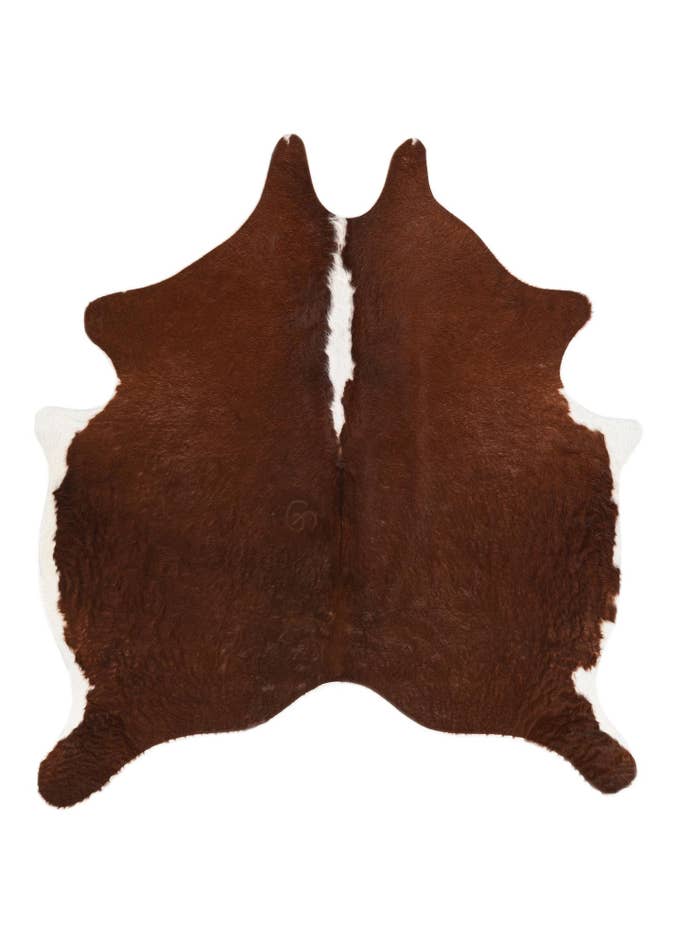 Detail image of 6' 1 x 6' 1 Cowhide Leather Square Rug