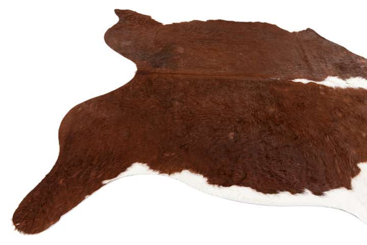 7' x 7' 1 Cowhide Leather Square Rug