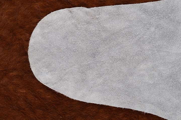 7' x 7' 1 Cowhide Leather Square Rug