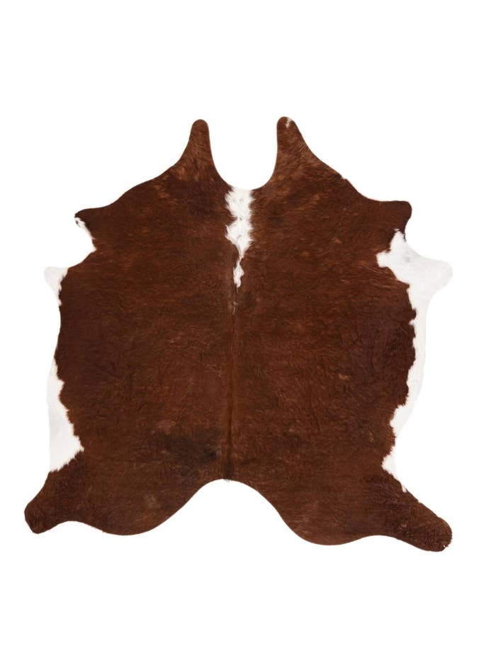 Detail image of 7' x 7' 1 Cowhide Leather Square Rug