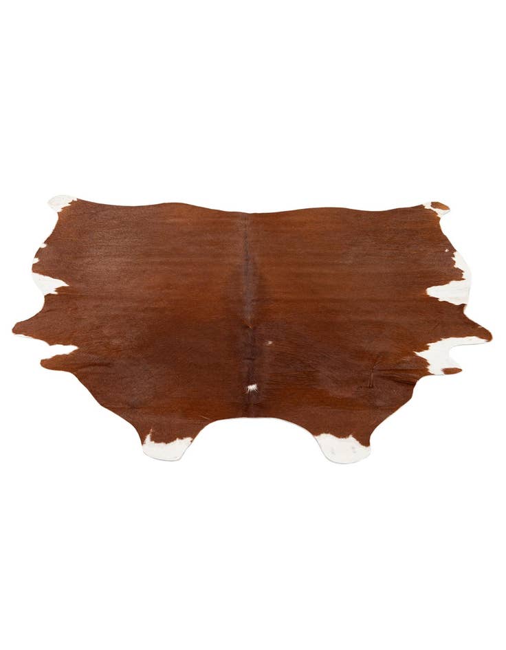 Detail image of 4' 9 x 5' Cowhide Leather Square Rug