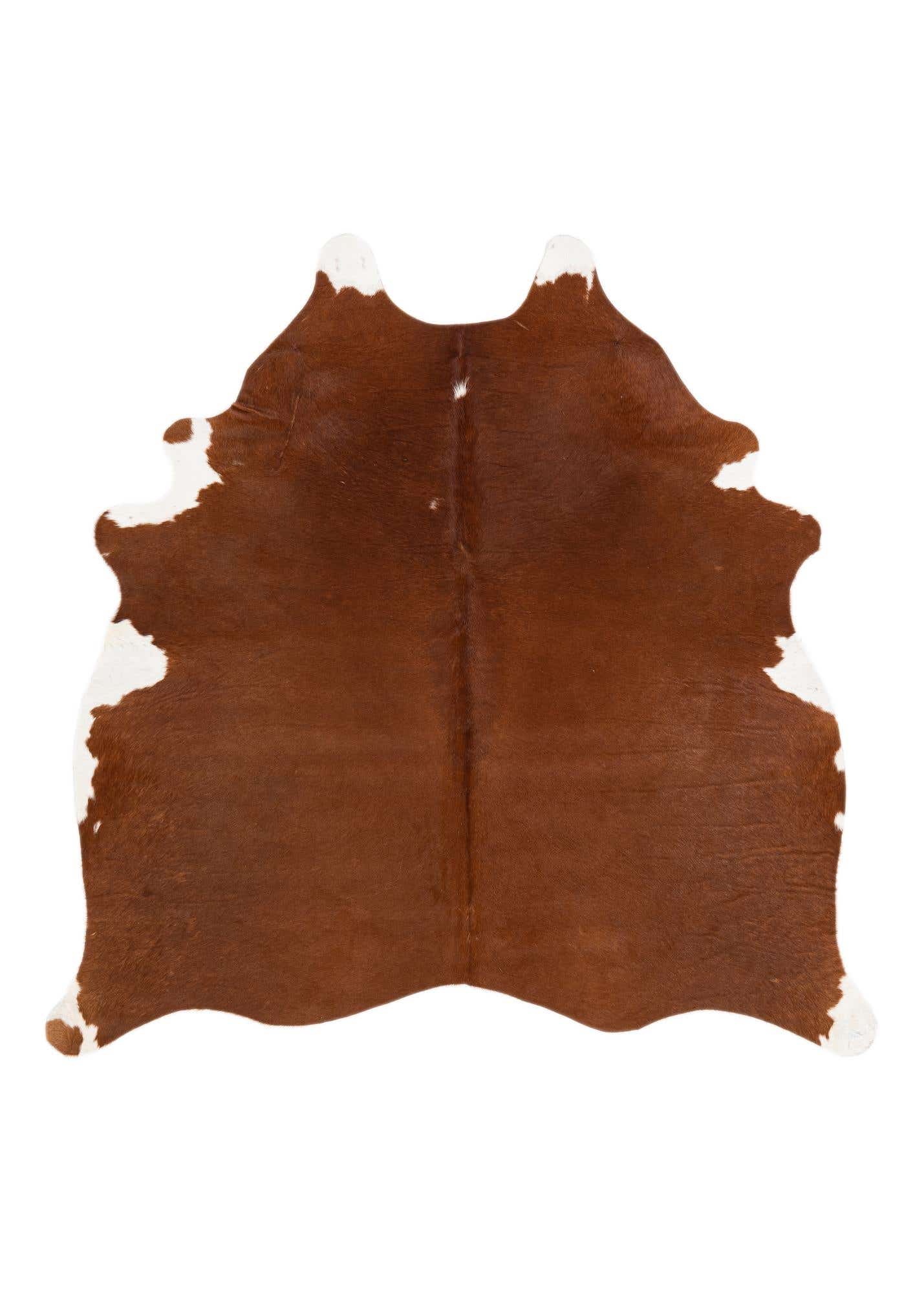 4' 9 x 5' Cowhide Leather Square Rug