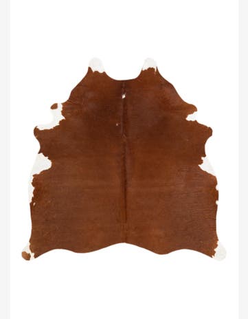 4' 9 x 5' Cowhide Leather Square Rug