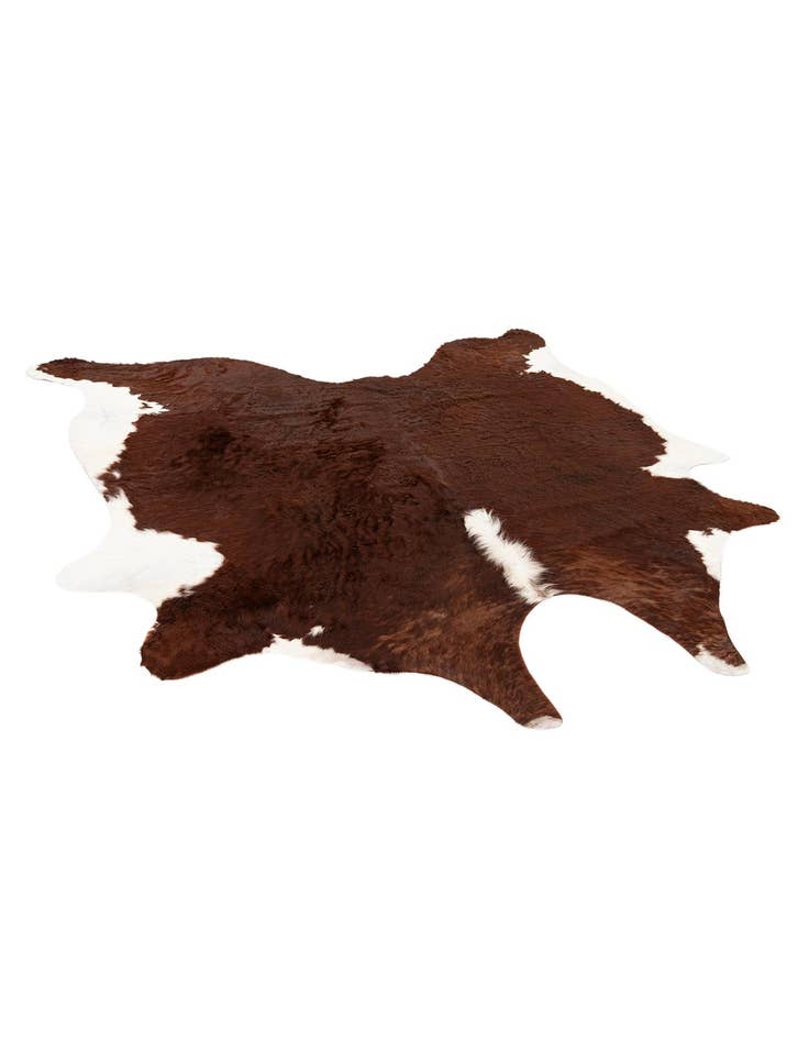 Detail image of 7' x 7' 3 Cowhide Leather Square Rug