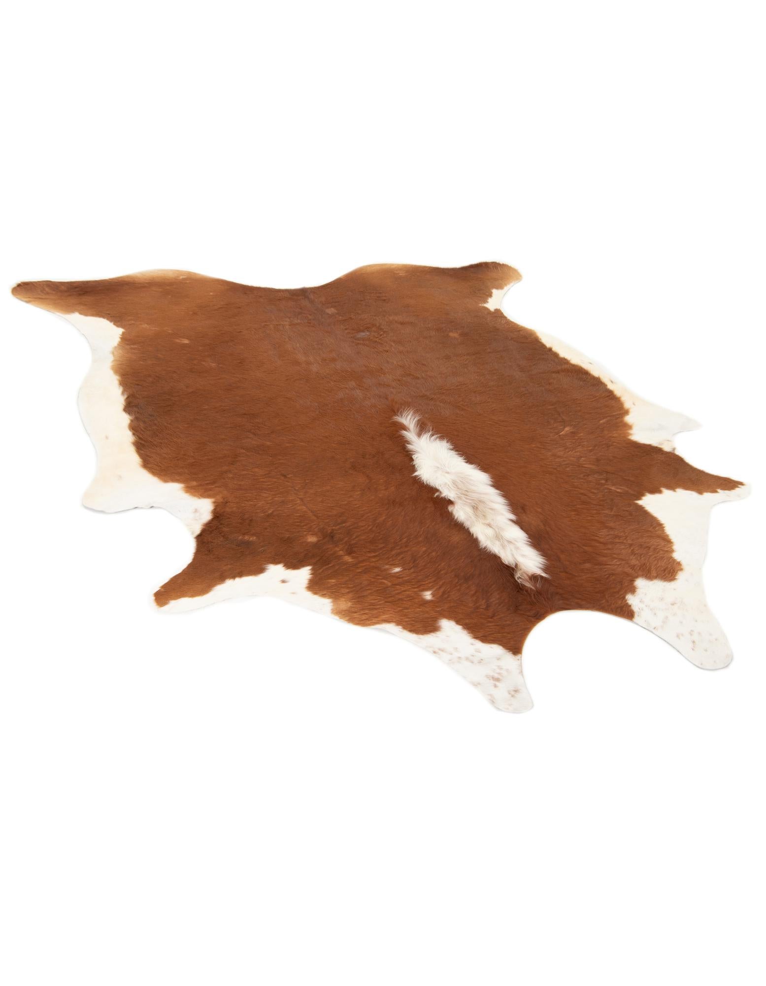6' 2 x 6' 11 Cowhide Leather Square Rug