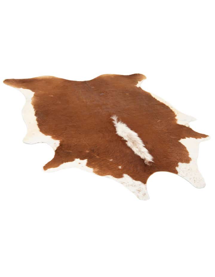 6' 2 x 6' 11 Cowhide Leather Square Rug