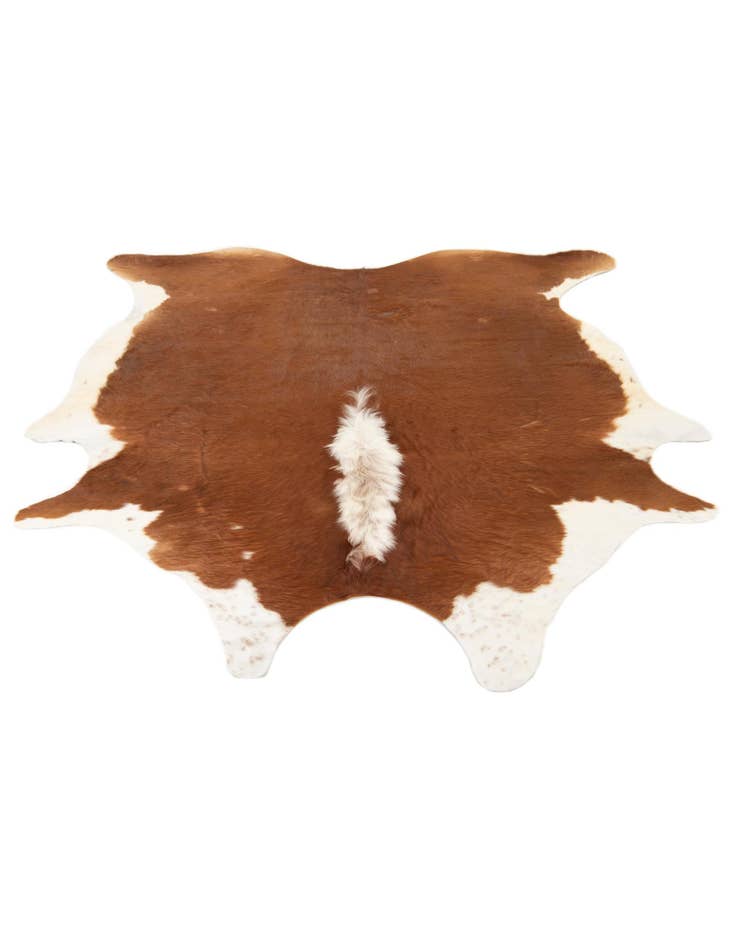 Detail image of 6' 2 x 6' 11 Cowhide Leather Square Rug