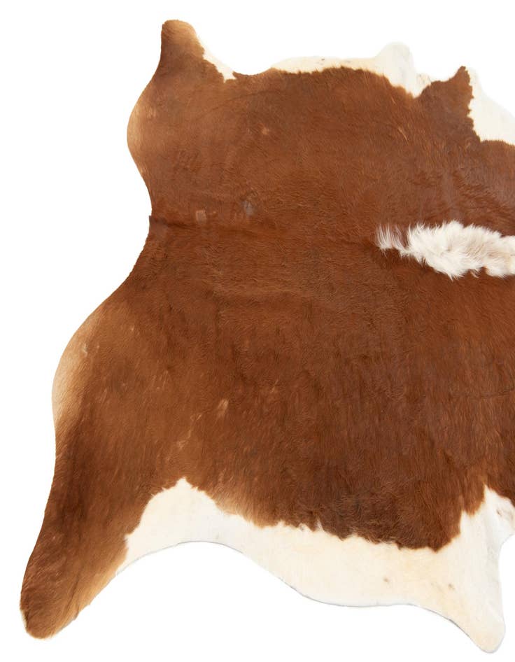 Detail image of 6' 2 x 6' 11 Cowhide Leather Square Rug