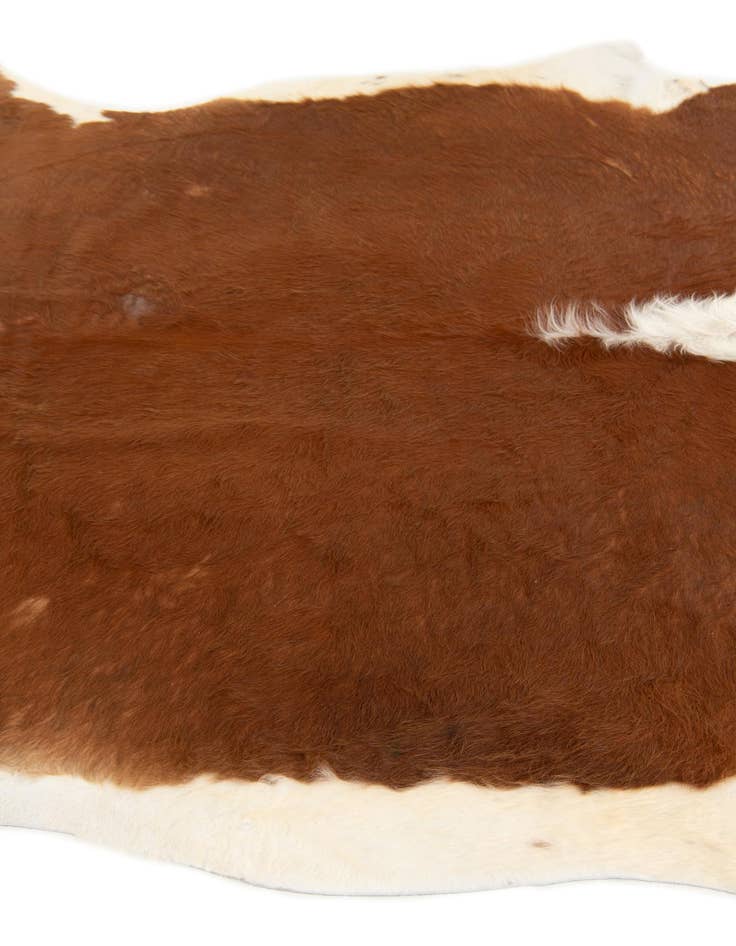 Detail image of 6' 2 x 6' 11 Cowhide Leather Square Rug