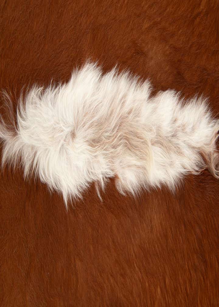 6' 2 x 6' 11 Cowhide Leather Square Rug