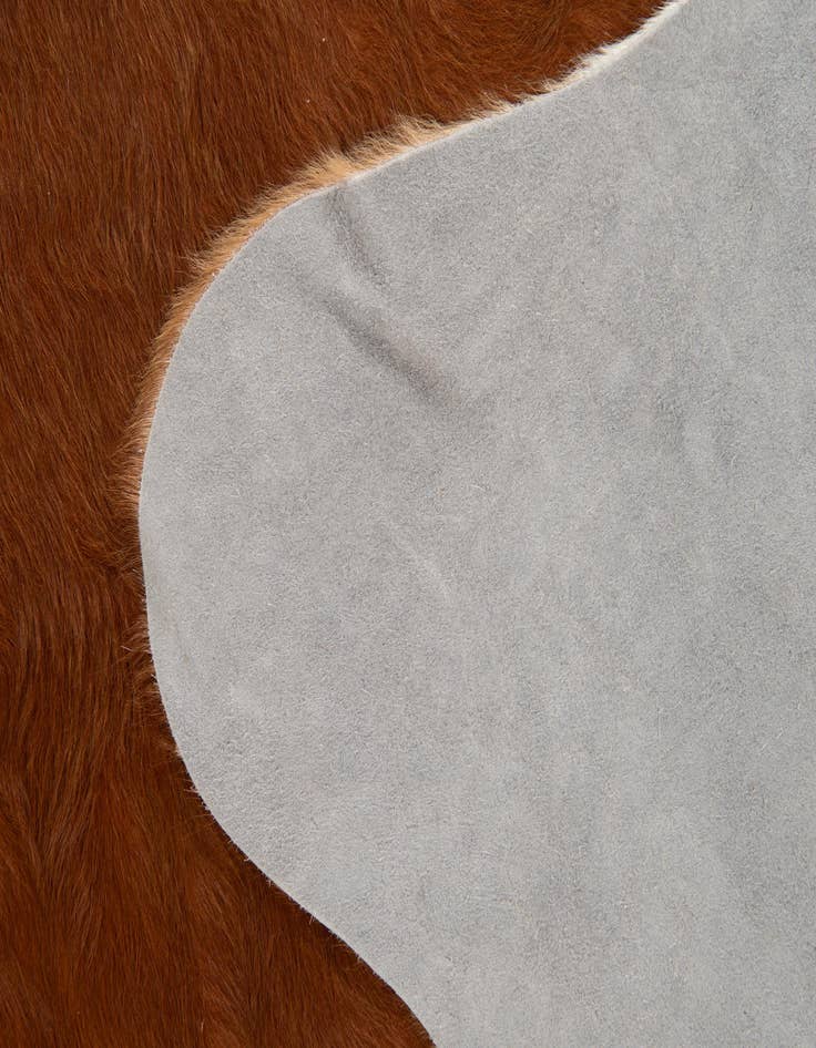 Detail image of 6' 2 x 6' 11 Cowhide Leather Square Rug