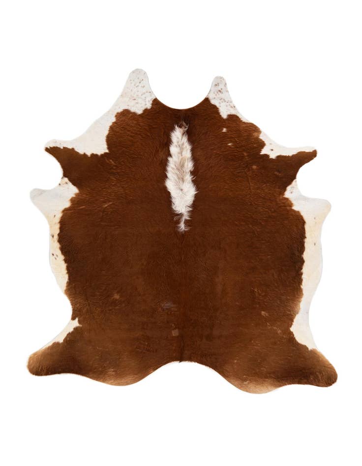 Detail image of 6' 2 x 6' 11 Cowhide Leather Square Rug