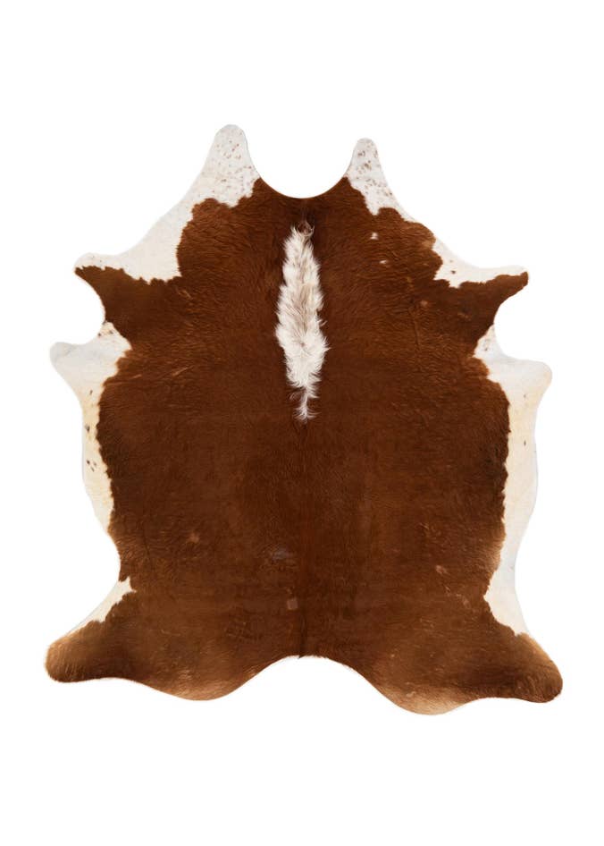 Detail image of 6' 2 x 6' 11 Cowhide Leather Square Rug