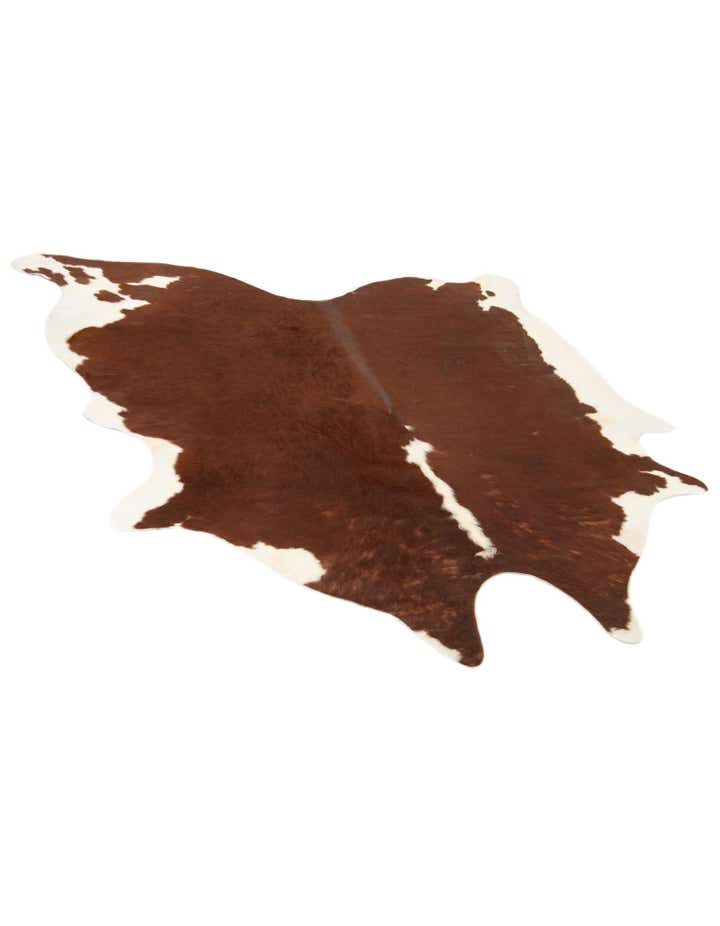 7' 1 x 7' 4 Cowhide Leather Square Rug