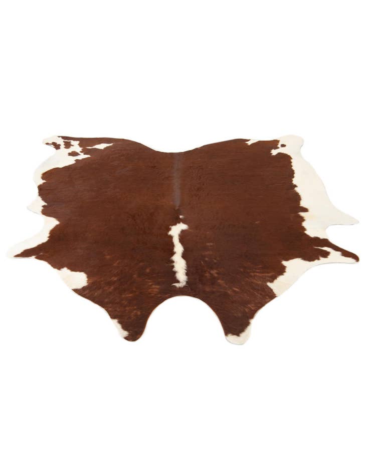Detail image of 7' 1 x 7' 4 Cowhide Leather Square Rug