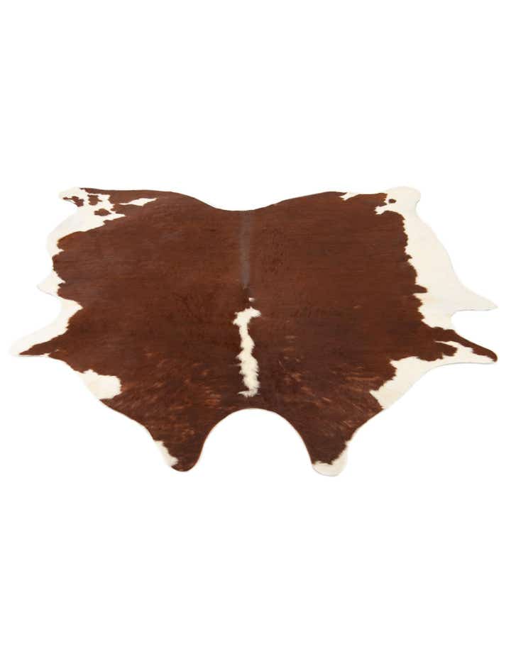 7' 1 x 7' 4 Cowhide Leather Square Rug