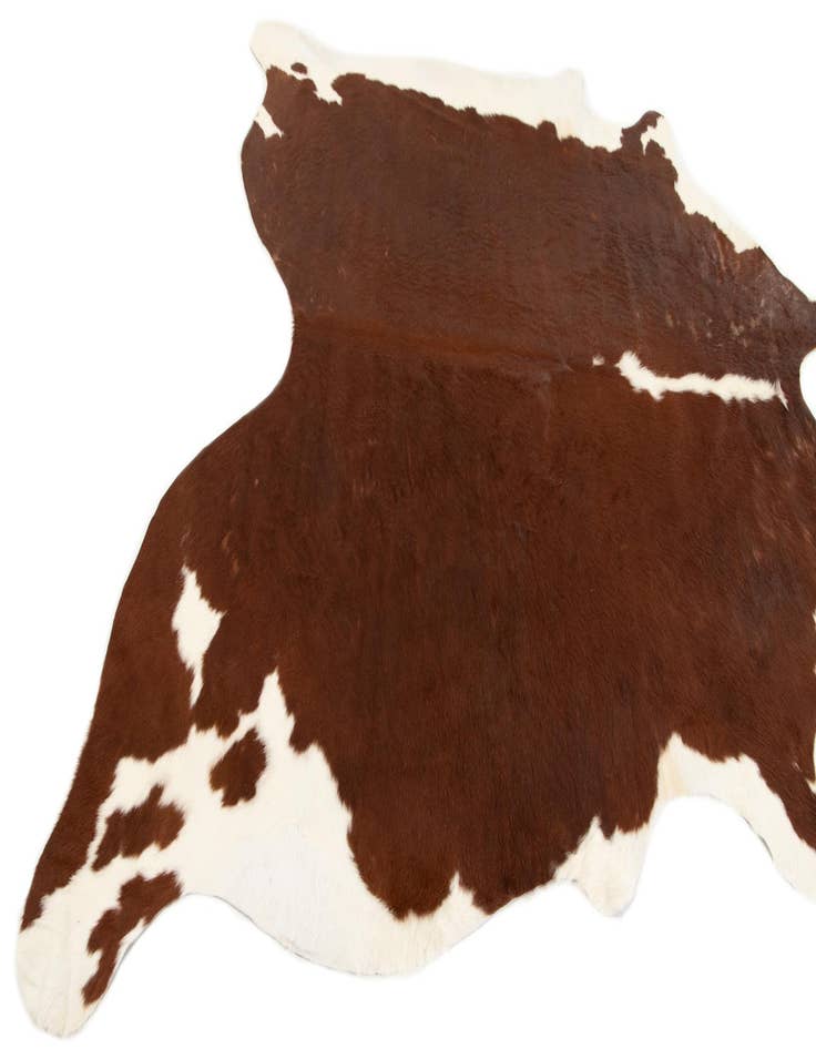 Detail image of 7' 1 x 7' 4 Cowhide Leather Square Rug