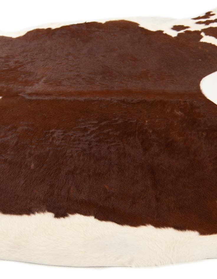 Detail image of 7' 1 x 7' 4 Cowhide Leather Square Rug