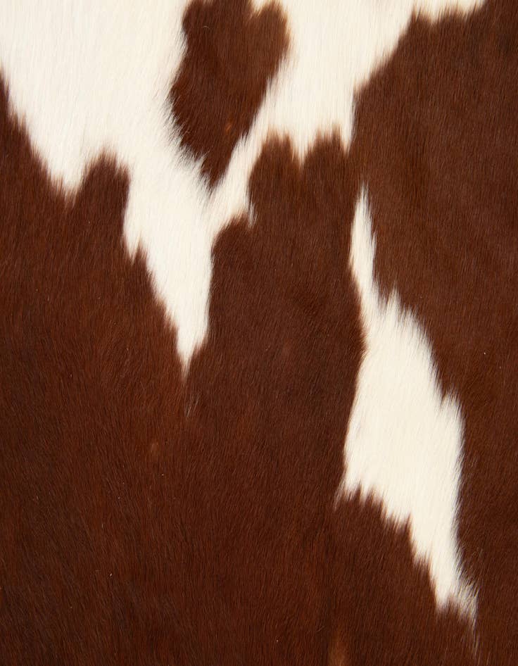 Detail image of 7' 1 x 7' 4 Cowhide Leather Square Rug