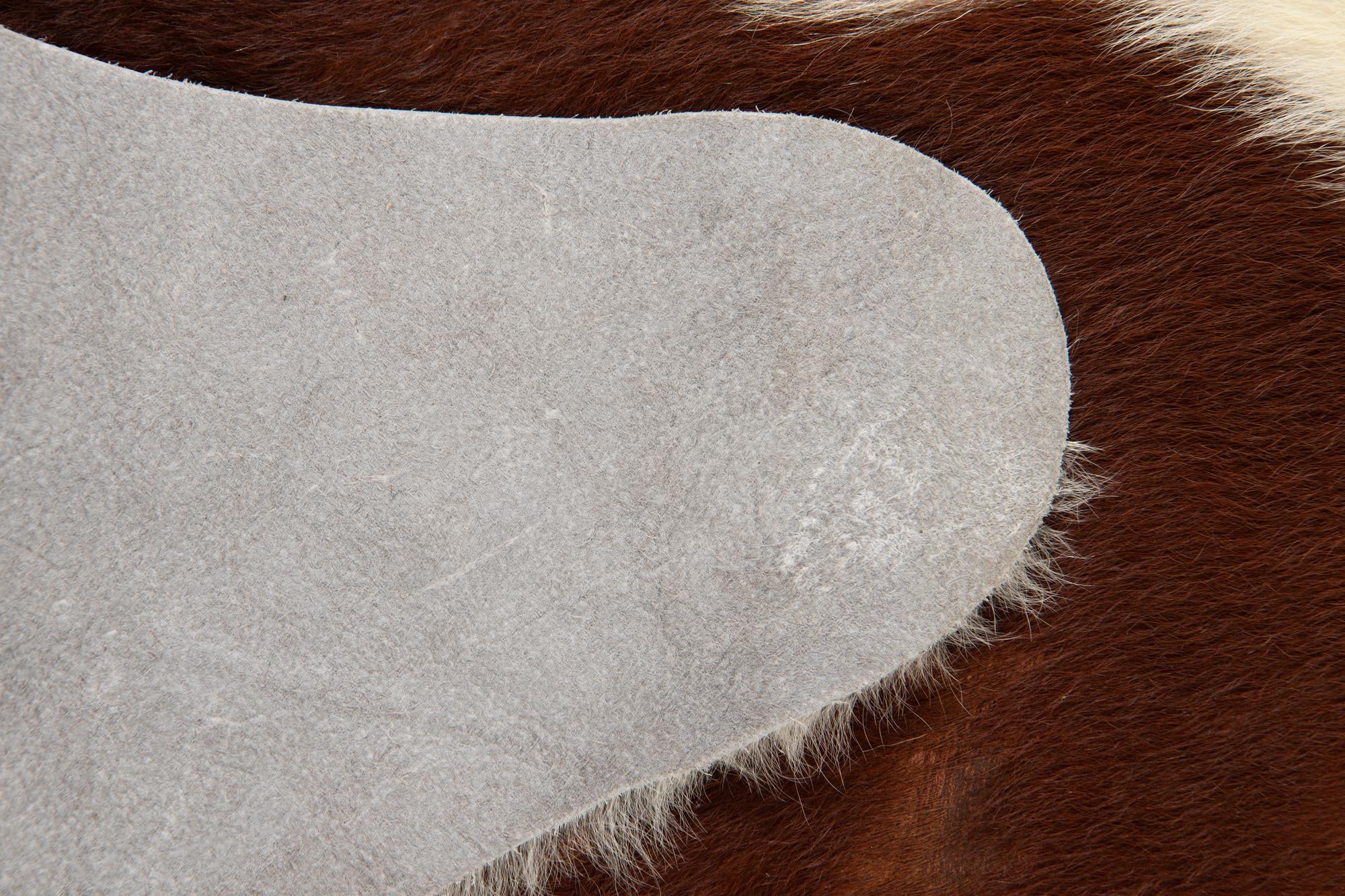 7' 1 x 7' 4 Cowhide Leather Square Rug