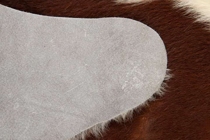 7' 1 x 7' 4 Cowhide Leather Square Rug