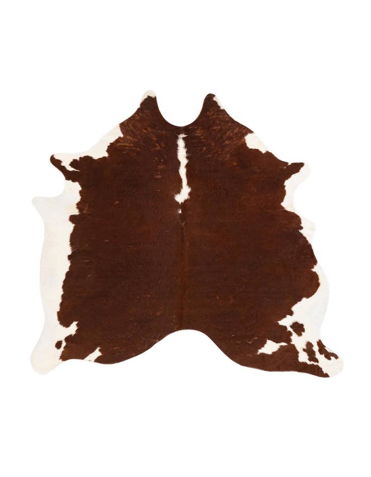 Detail image of 7' 1 x 7' 4 Cowhide Leather Square Rug